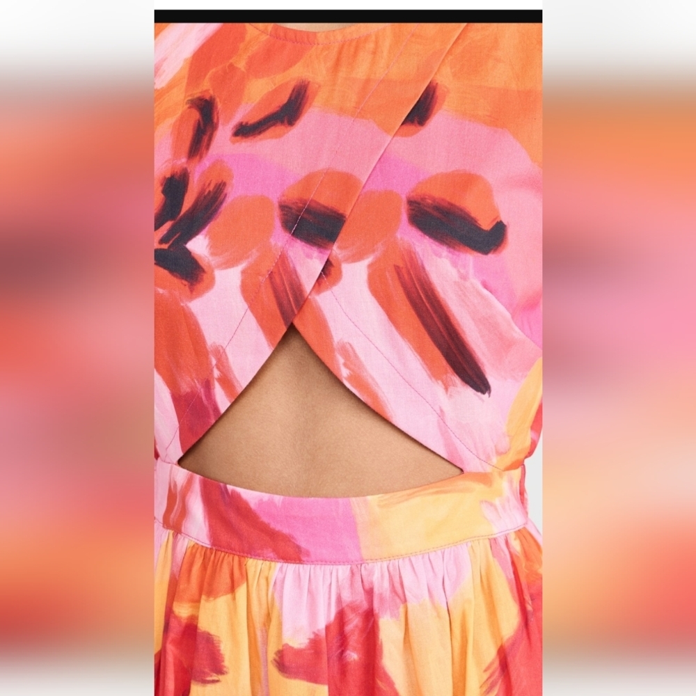 New De Loreta 'Candelaria' Orange Dress Size Small - Picture 4 of 7
